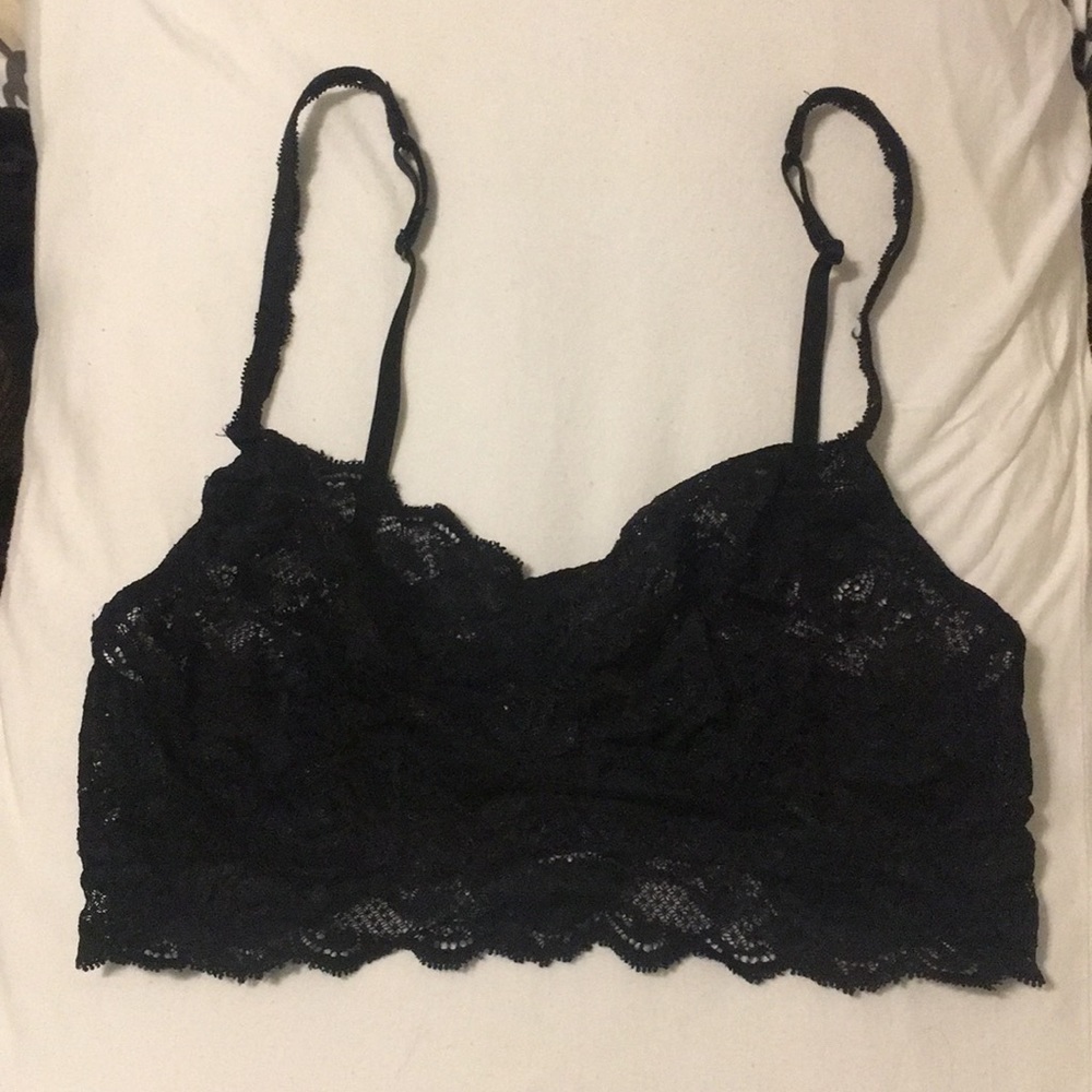 Black lace bralette